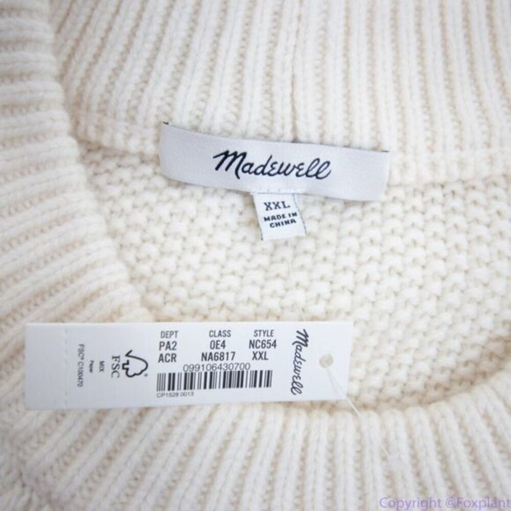 Madewell Hollydene Ruffle-Shoulder Pullover‎ Sweater, women's size XXL - Picture 16 of 16